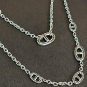 Hermes Farandole Silver Long Necklace 160cm